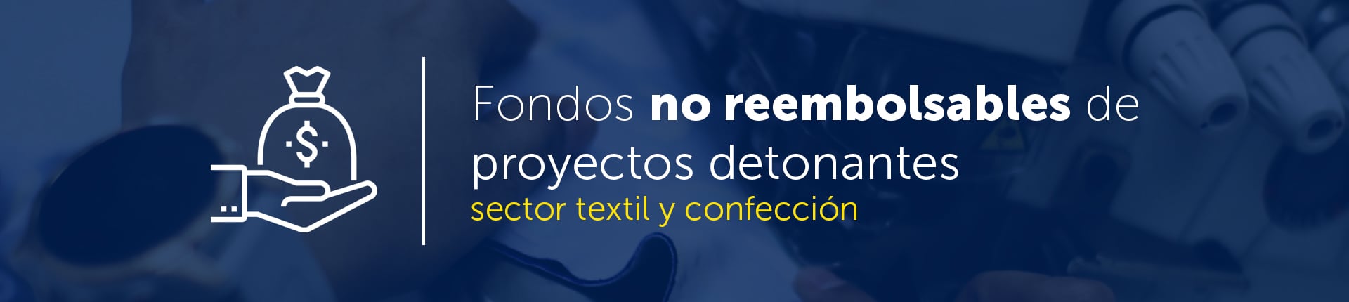 Fondos no reembolsables de proyectos detonantes sector textil y confección